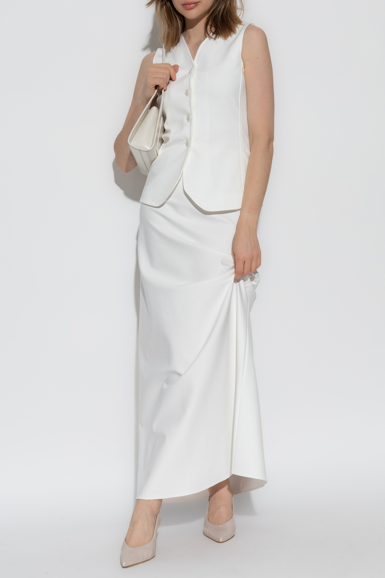 ジャケット MAX MARA Fornovo viscose vest Bianco Max Mara 